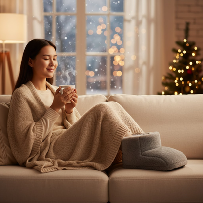 Wireless electric foot warmer with 3 heat settings