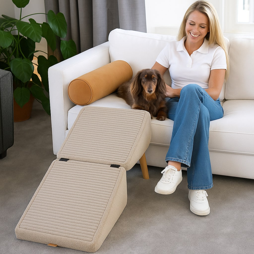 Hundetreppe für Bett & Sofa | Hund Rampen & Hocker in Einem | SofaFriend