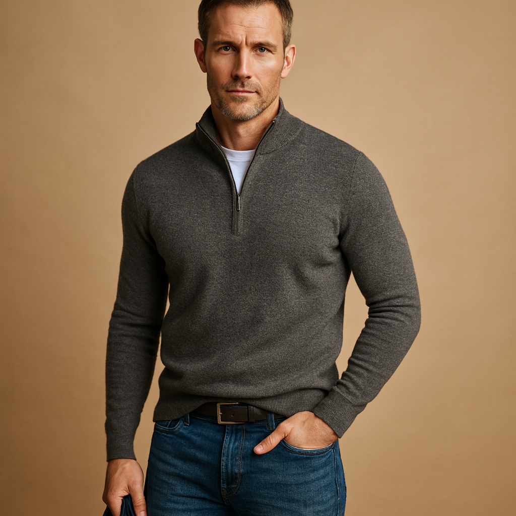 Herren Zip-Cardigan für täglichen Komfort und smartes Layering