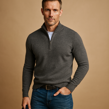 Herren Zip-Cardigan für täglichen Komfort und smartes Layering