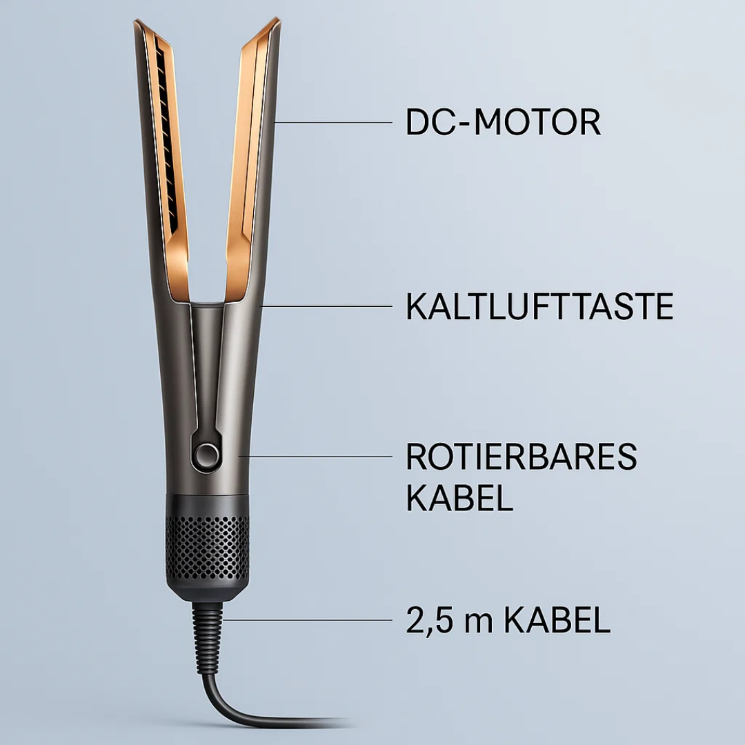 2-in-1 Föhn- und Glätteisen für müheloses Haarestyling