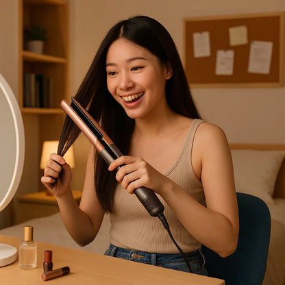 2-in-1 Föhn- und Glätteisen für müheloses Haarestyling