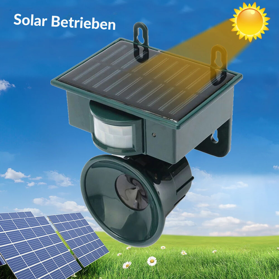 Wetterfester Vogelvertreiber mit PIR & Solarenergie