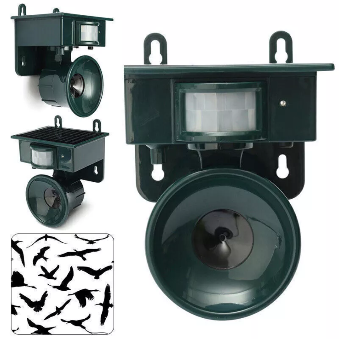 Wetterfester Vogelvertreiber mit PIR & Solarenergie