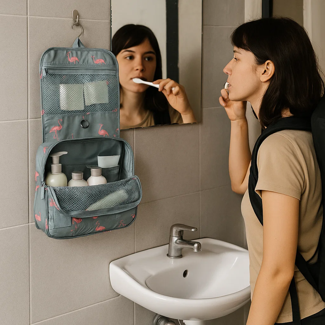 Wasserabweisende Reise-Kosmetiktasche mit Haken