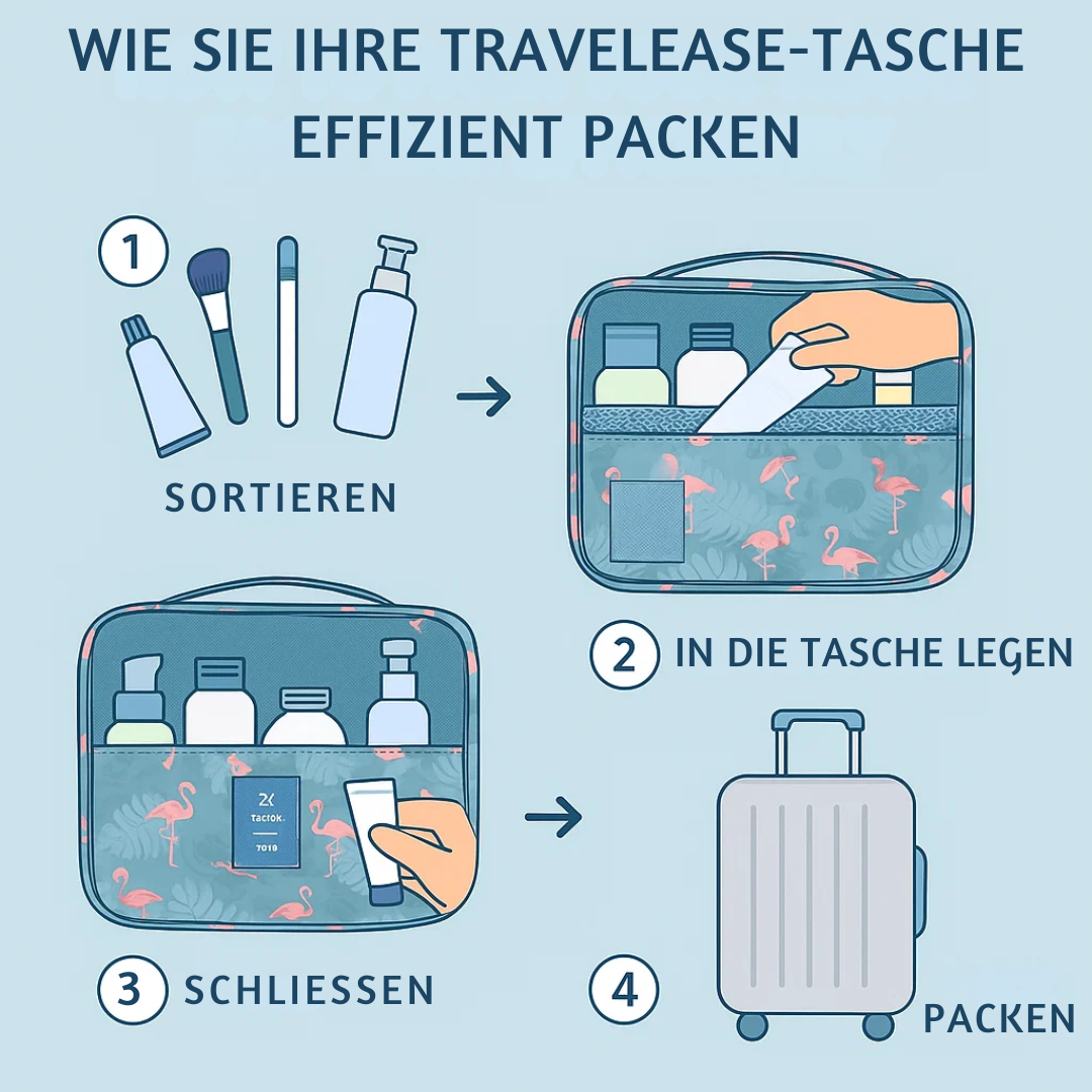 Wasserabweisende Reise-Kosmetiktasche mit Haken