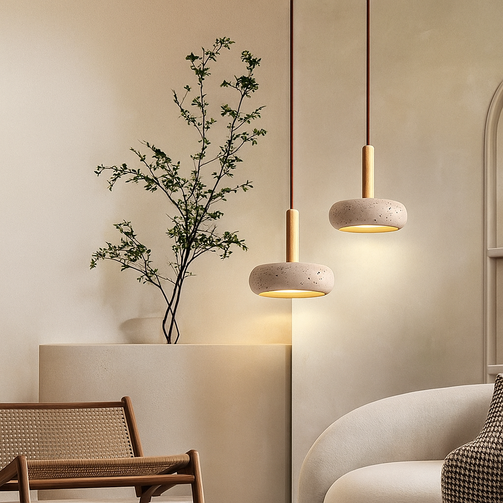 Travertin Pendelleuchte