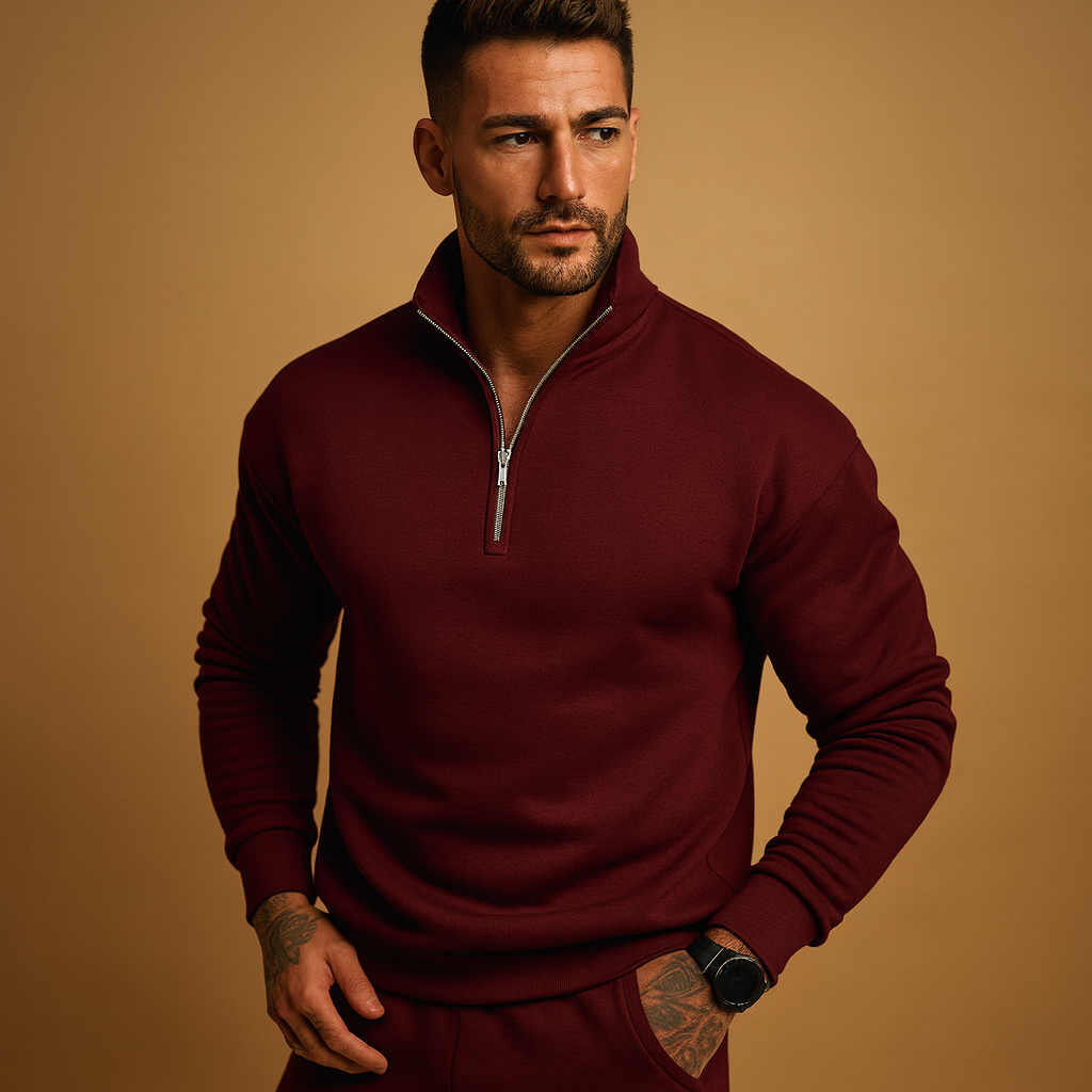 Herren Halbzip-Pullover – Strickpullover für Herbst und Winter