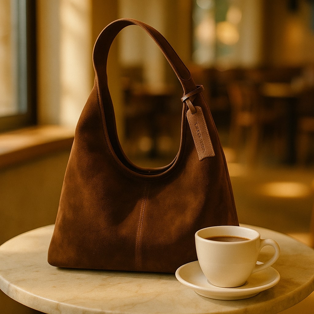 Schultertasche für Frauen | Wildleder Schultertasche | Vintage Tasche | Lederin