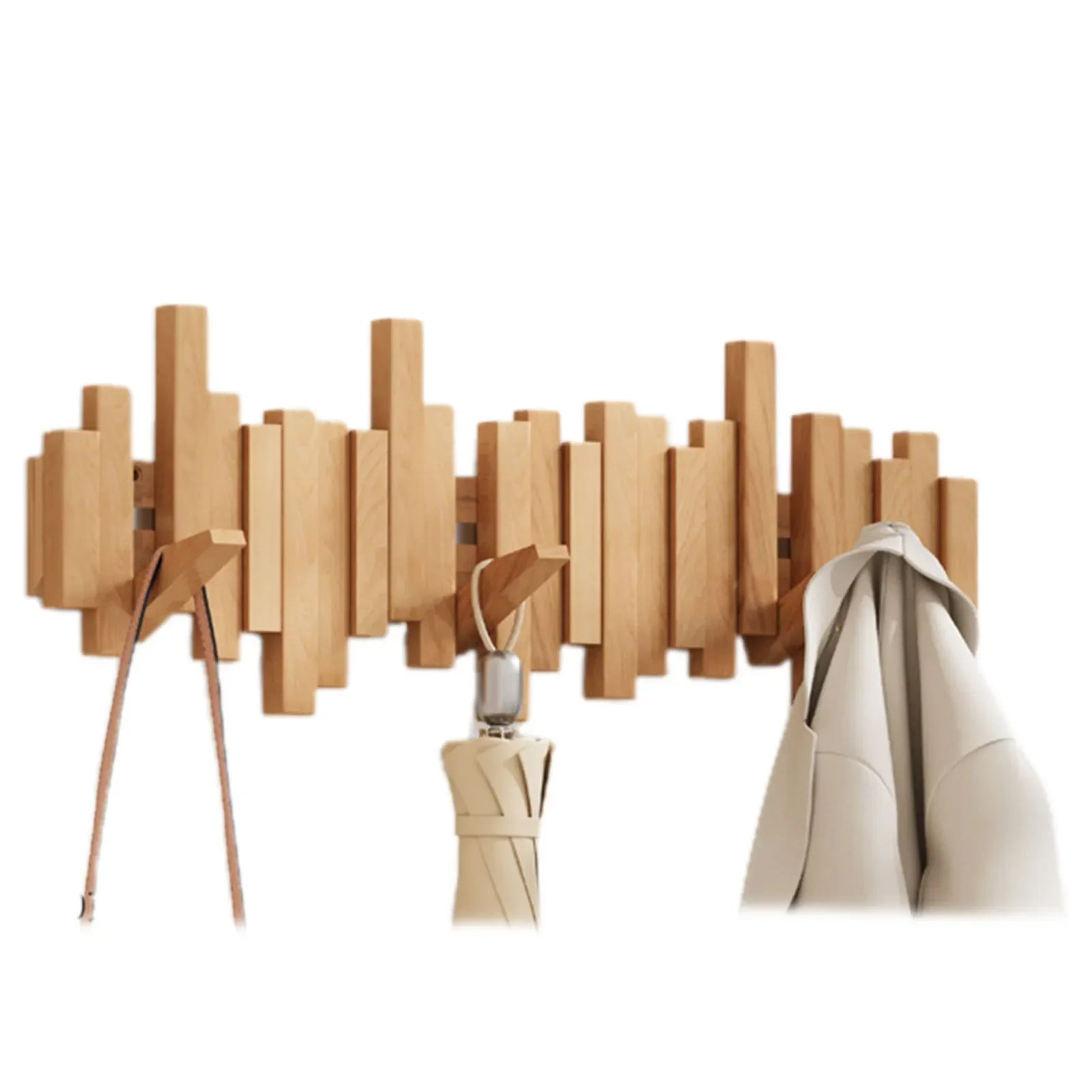 WoodFlex - Stilvolle Holzgarderobe mit flexiblen Magnethaken